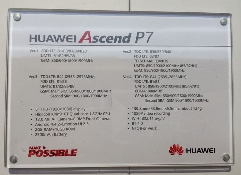 Huawei P7 Specs