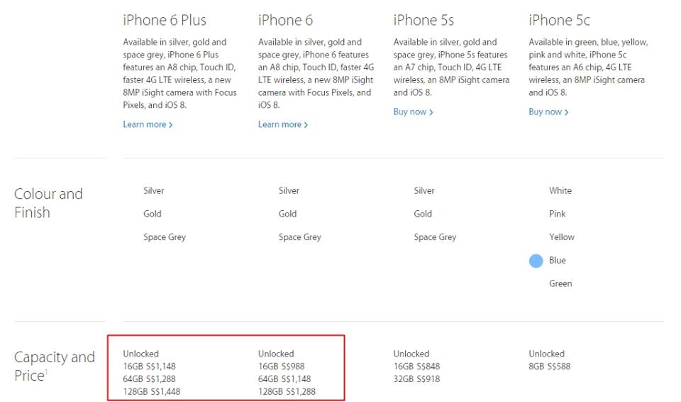 IPhone 6 Pricing Singapore
