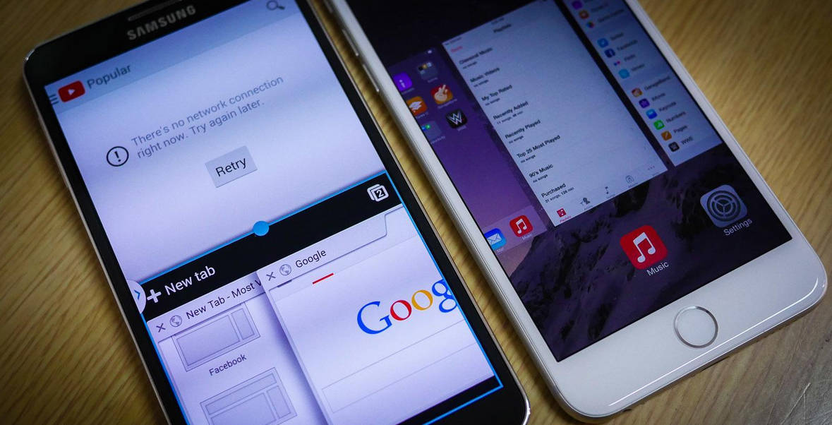 iPhone 6Plus vs Samsung Galaxy Note 3 Software