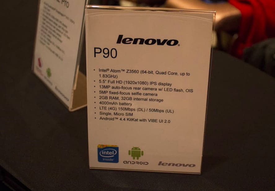 Lenovo P90 Specs