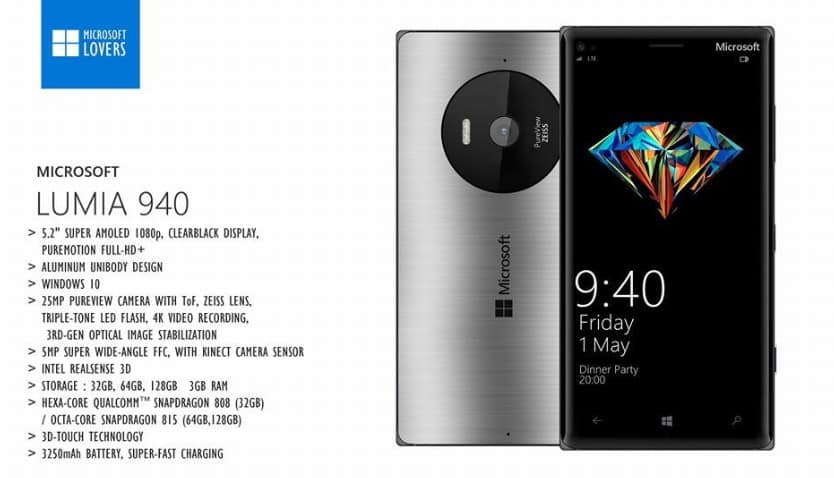 Microsoft Lumia 940 concept 