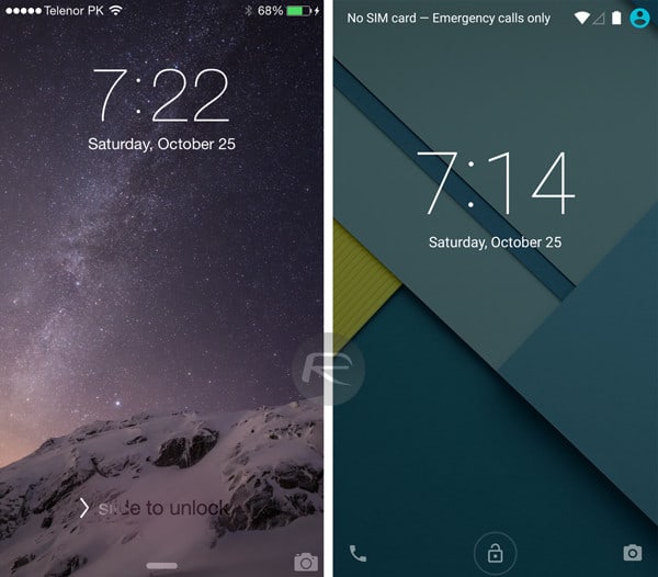 Android-vs-iOS-lockscreen