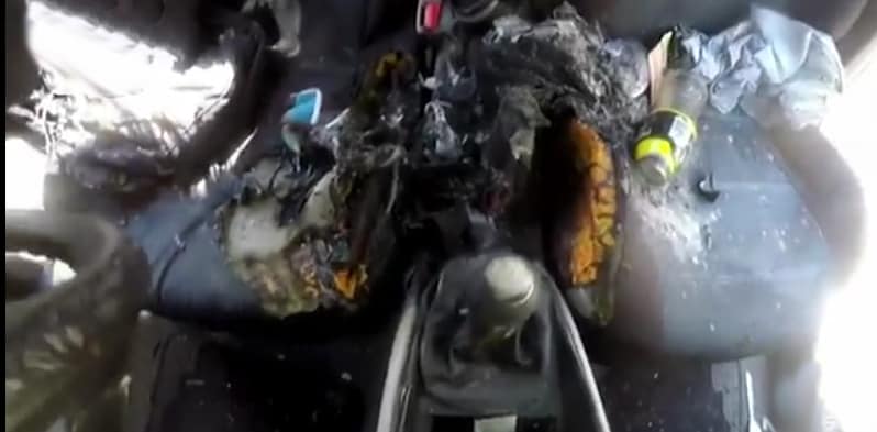 iPhone 7 exploded car