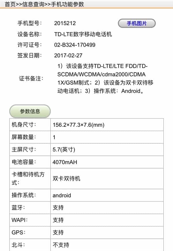 New xiaomi mi note 2