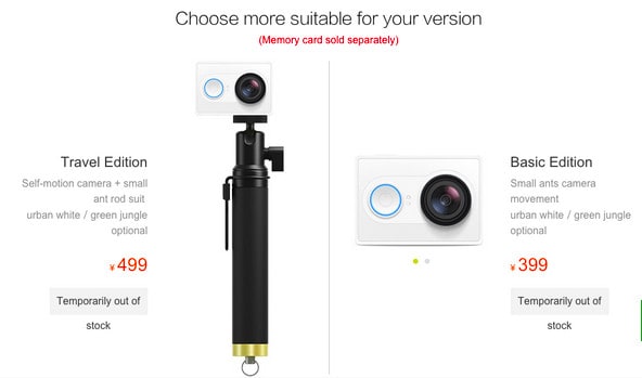 xiaomi yi pro action camera launches for 64usd