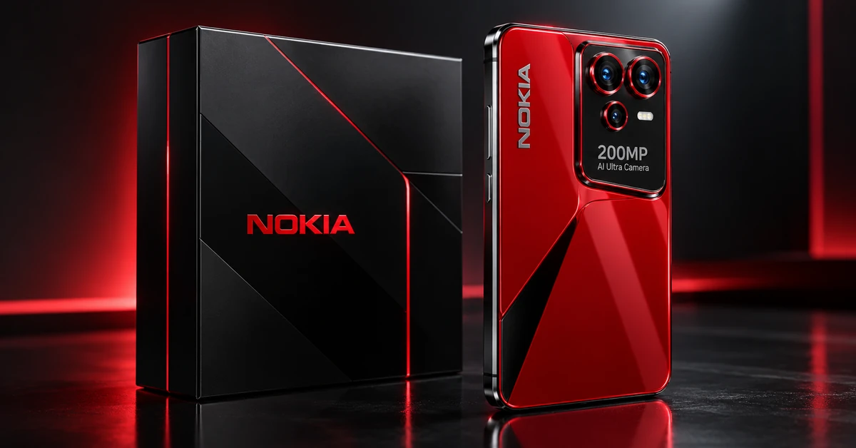 Nokia Thunder Edge 2026 red and black with its box