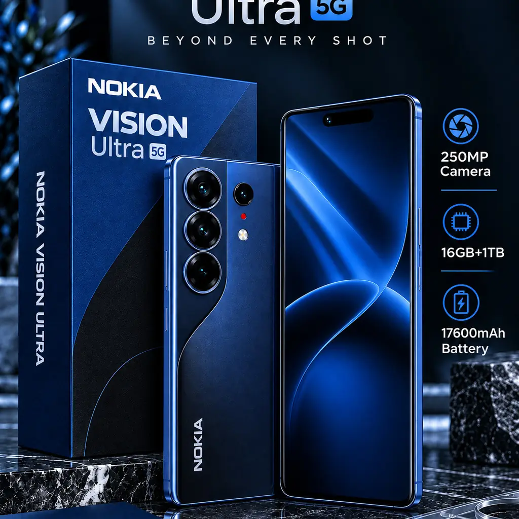 Nokia Vision Ultra 2026 Specs: 250MP Cameras, 17600mAh Battery!