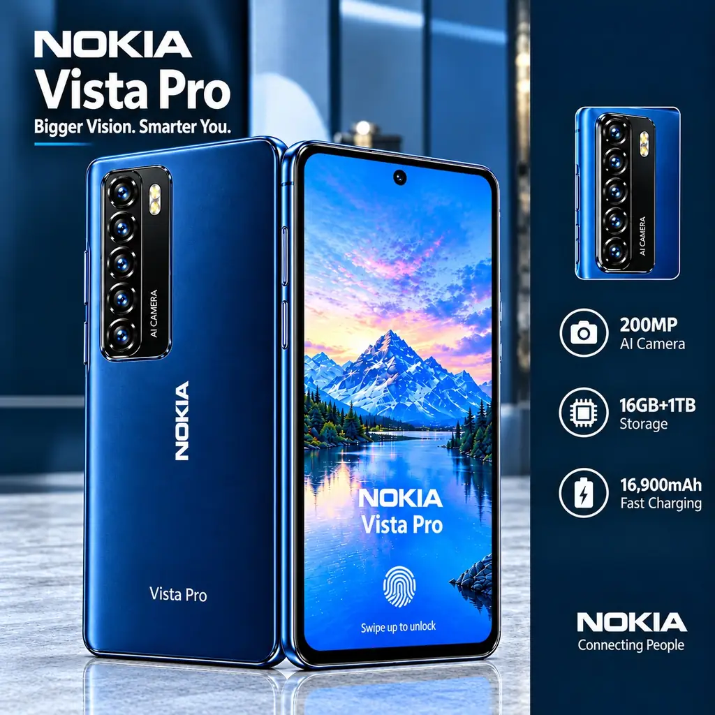 Nokia Vista Pro 2026 Specs: 16GB RAM, 16900mAh Battery!